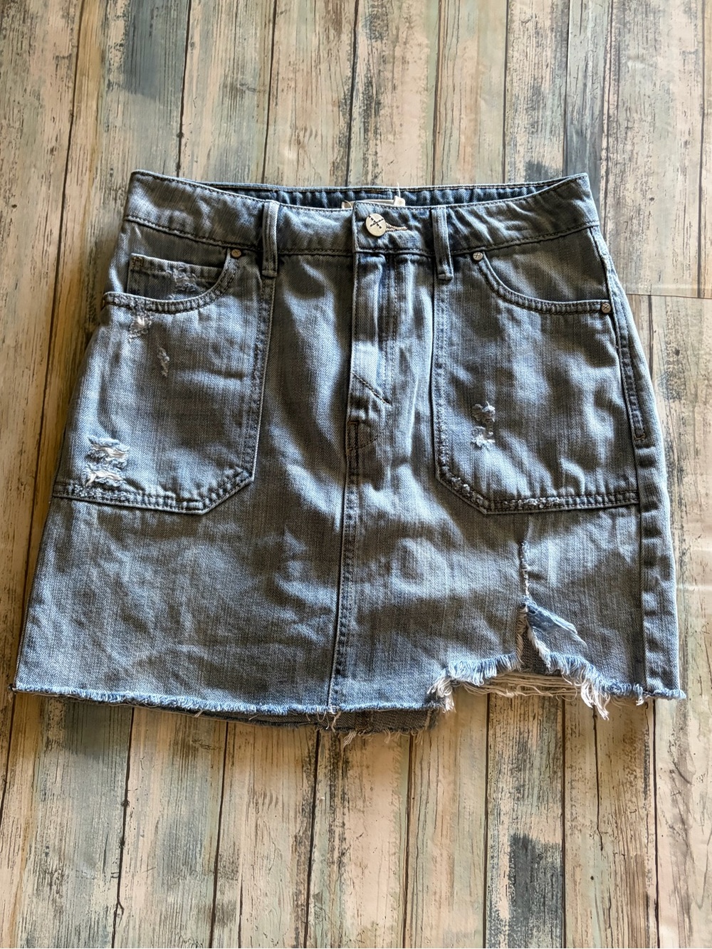 Anthropologie Unpublished Blue Denim Skirt Size 27